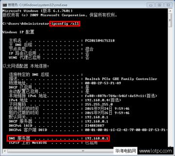 本地DNS信息