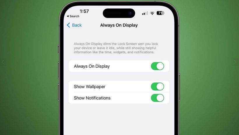 iOS 16.2 为 iPhone 14 Pro 的全天候显示加入新的设置选项